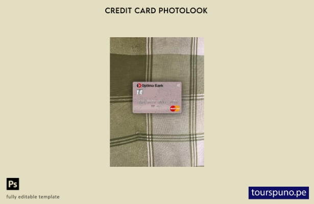 listo para imprimir plantilla frontal de aspecto fotográfico de Mastercard de Ki